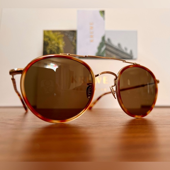 KREWE Sunglasses - PORTER - 12K Titanium + Hawksbill POLARIZED - Picture 4 of 10